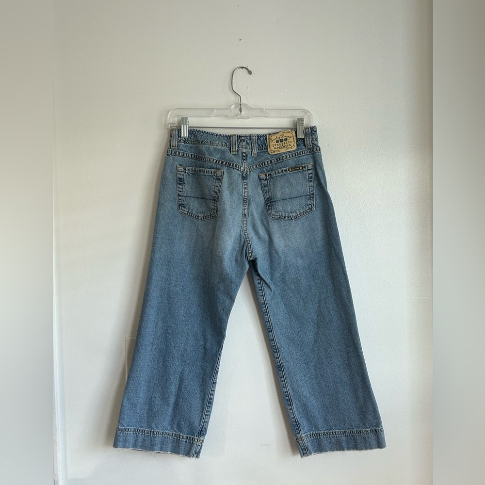 Y2K Lucky Brand Cropped Capris Straight Leg Jeans 90s Vintage Granola Girl - Picture 3 of 12